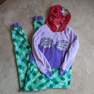 Fleece Zip-up Disney Ariel Onesie